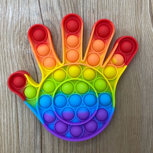 跨境新款灭鼠先锋手掌彩虹色我是高手思维心算益智桌游解压玩具