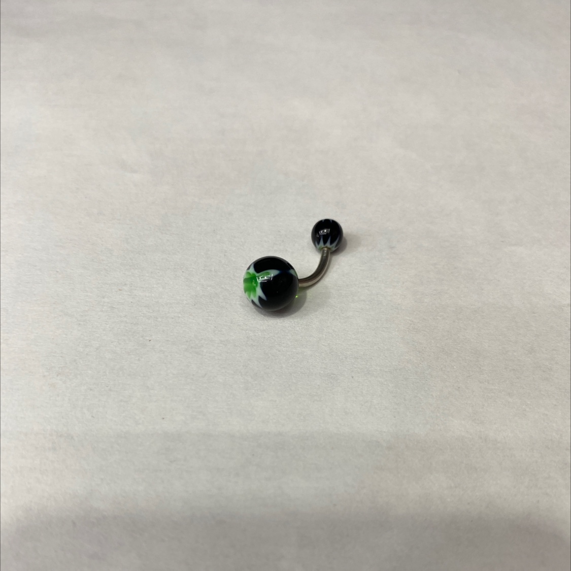 新款潮流畅销亚克力树叶肚脐钉穿刺饰品4929