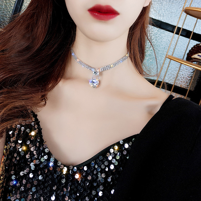 choker颈链锁骨链日韩网红ins个性颈带脖子饰品短款水晶女士项链详情图7