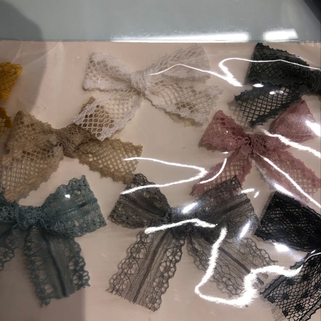Lace hand-tied bow ties.