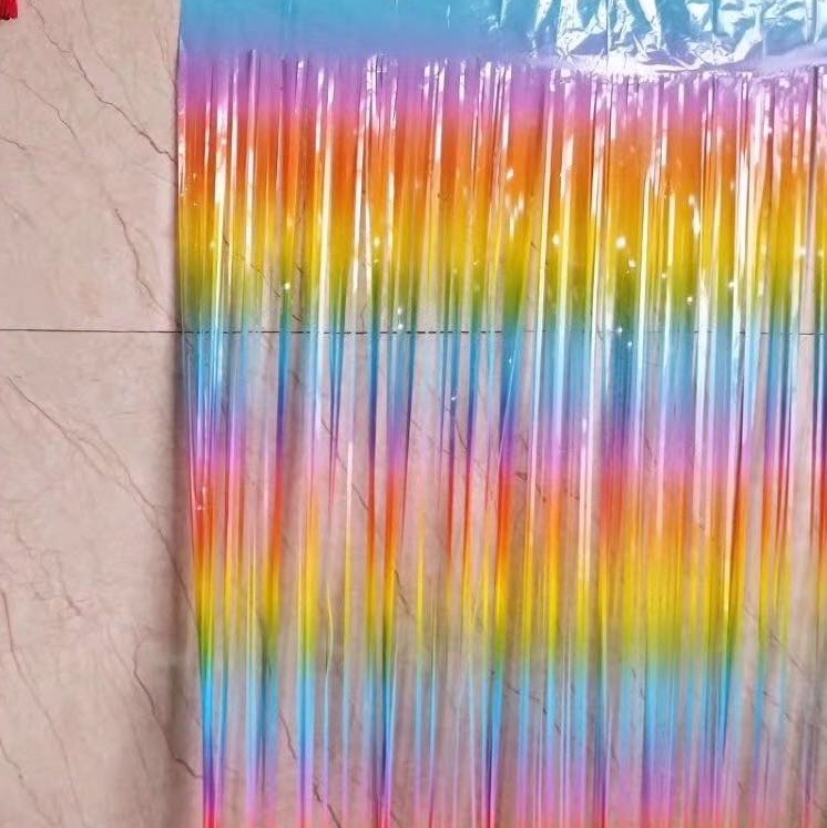 马卡龙段色门帘