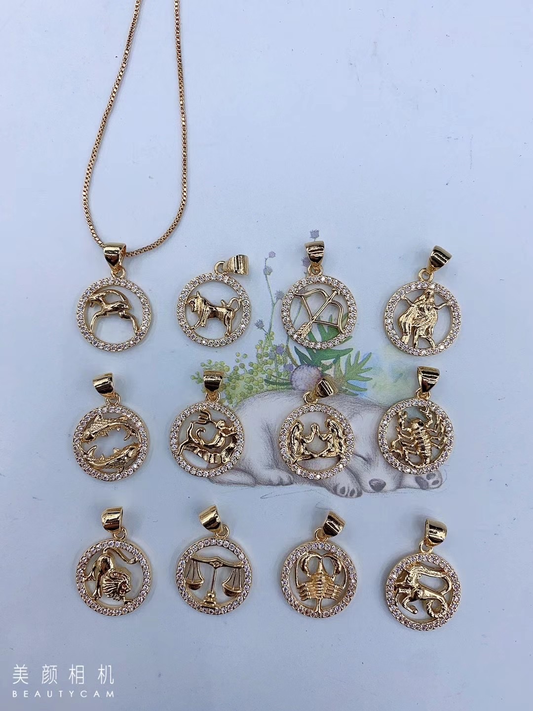Smooth zodiac sign pendants Application Scenario