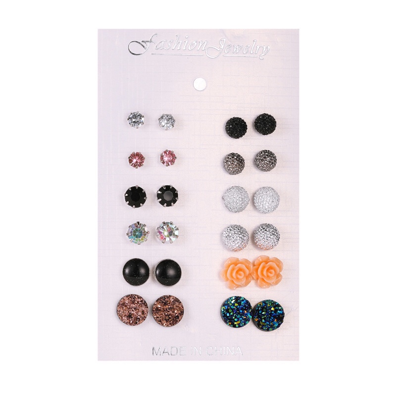 Mix set of small fresh stud earrings