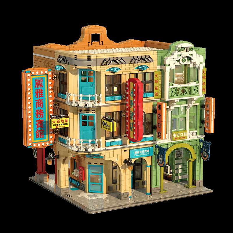 Senbao 601142C Hong Kong-style street scene arcade lighting Adult high-difficulty Assembly building small particle building block toy Application Scenario