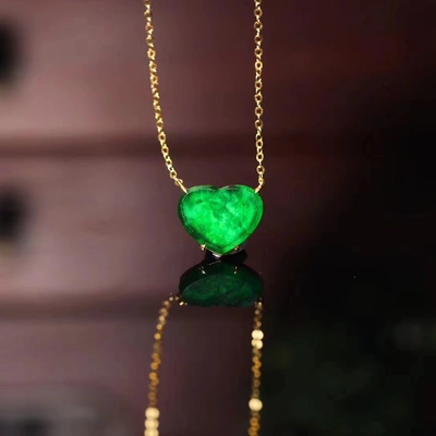 Jade clavicle chain New Baoli 079 natural jade necklace thumbnail