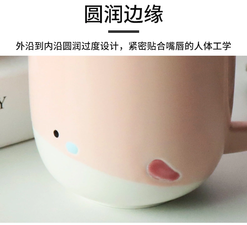 韩版卡通陶瓷杯 创意手绘鲸鱼马克杯 大容量可爱学生水杯子情侣杯详情5