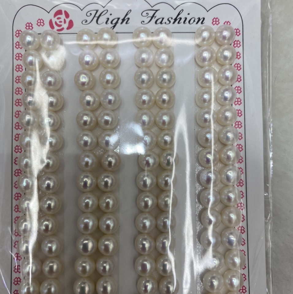 5560白色天然珍珠贴片4A级高品可做耳钉戒指吊坠