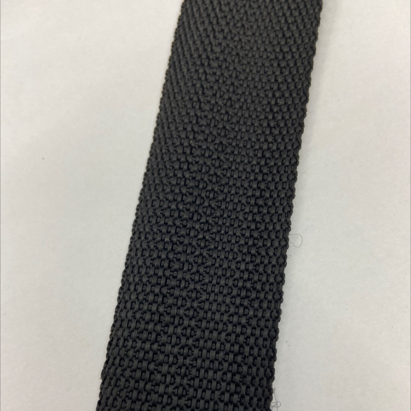 3.8cm polypropylene black plain ribbon 20#