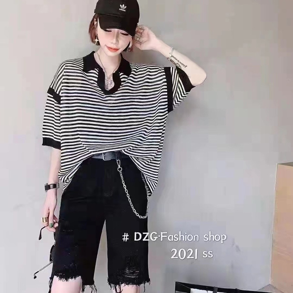 Knitted top stripe