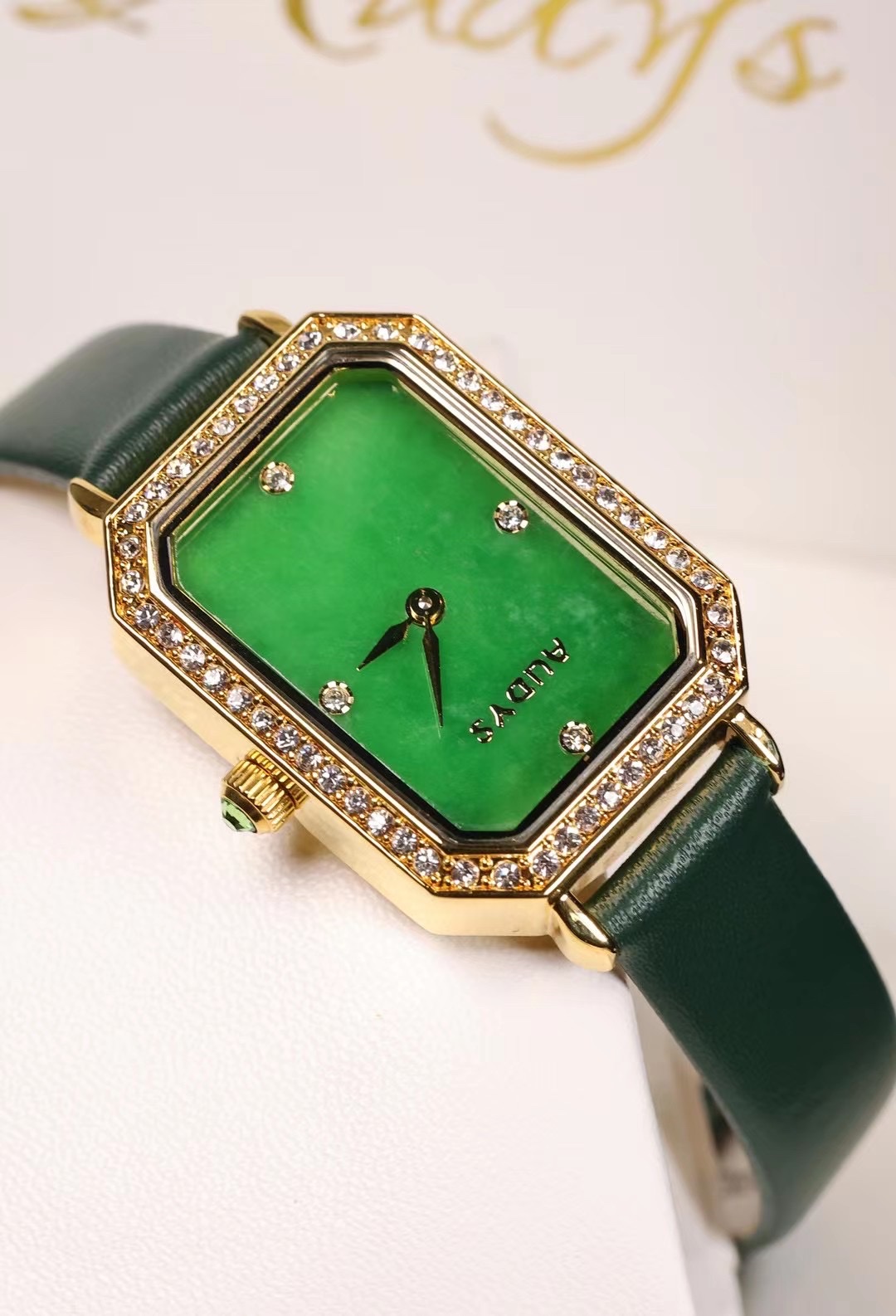 Jade Watch 2 New Poli 075 hot belt women's watch Wine barrel leather retro women's watch fashion waterproof Specification drawing