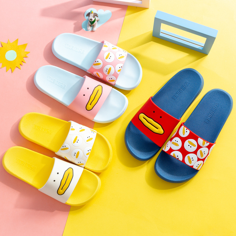 Slippers home female summer couples non-slip indoor bathroom summer children cute parent-child cartoon bath ins man