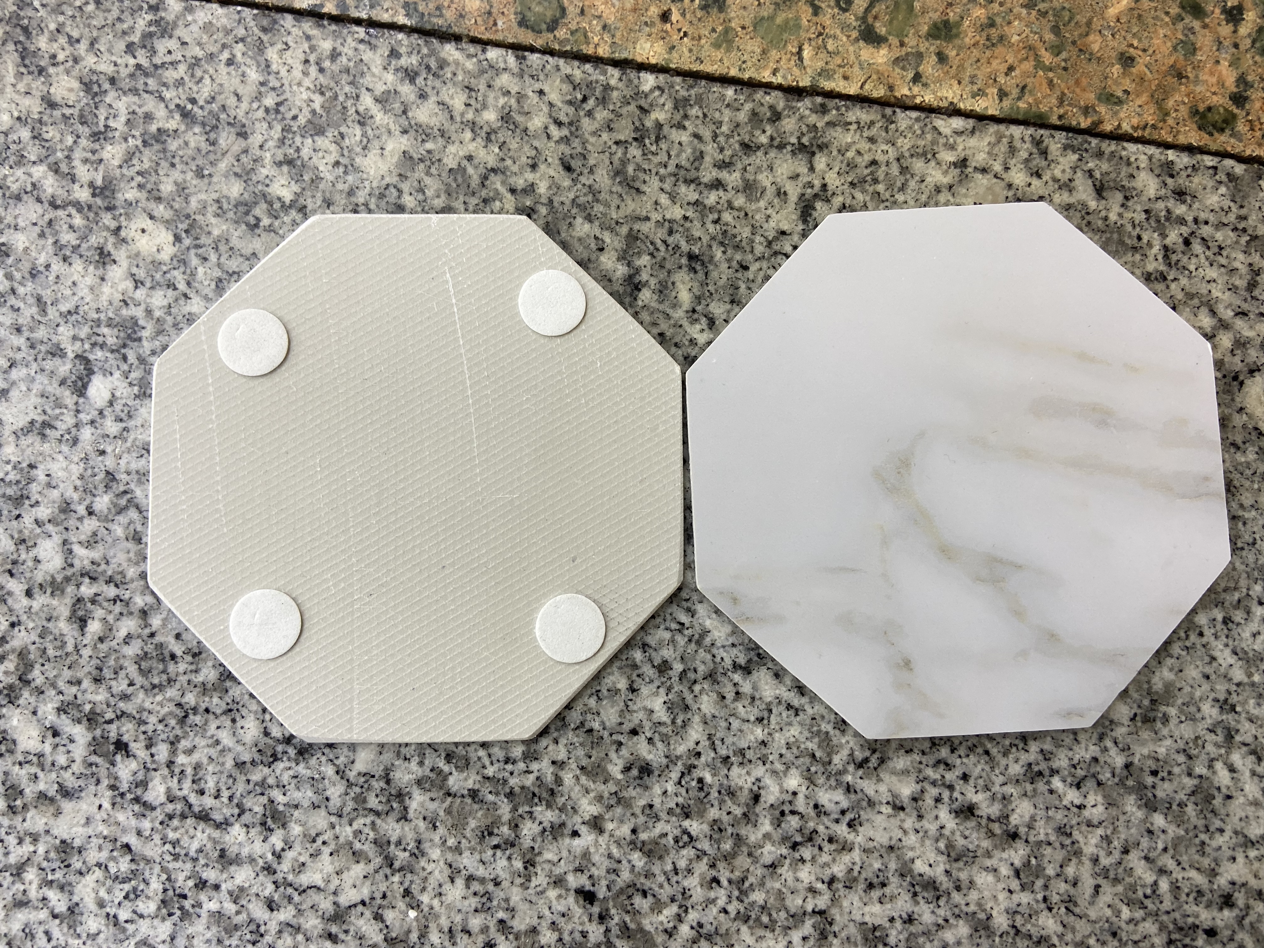 仿大理石白色杯垫装饰创意家居生活工艺品用品批发厂家直销产品图