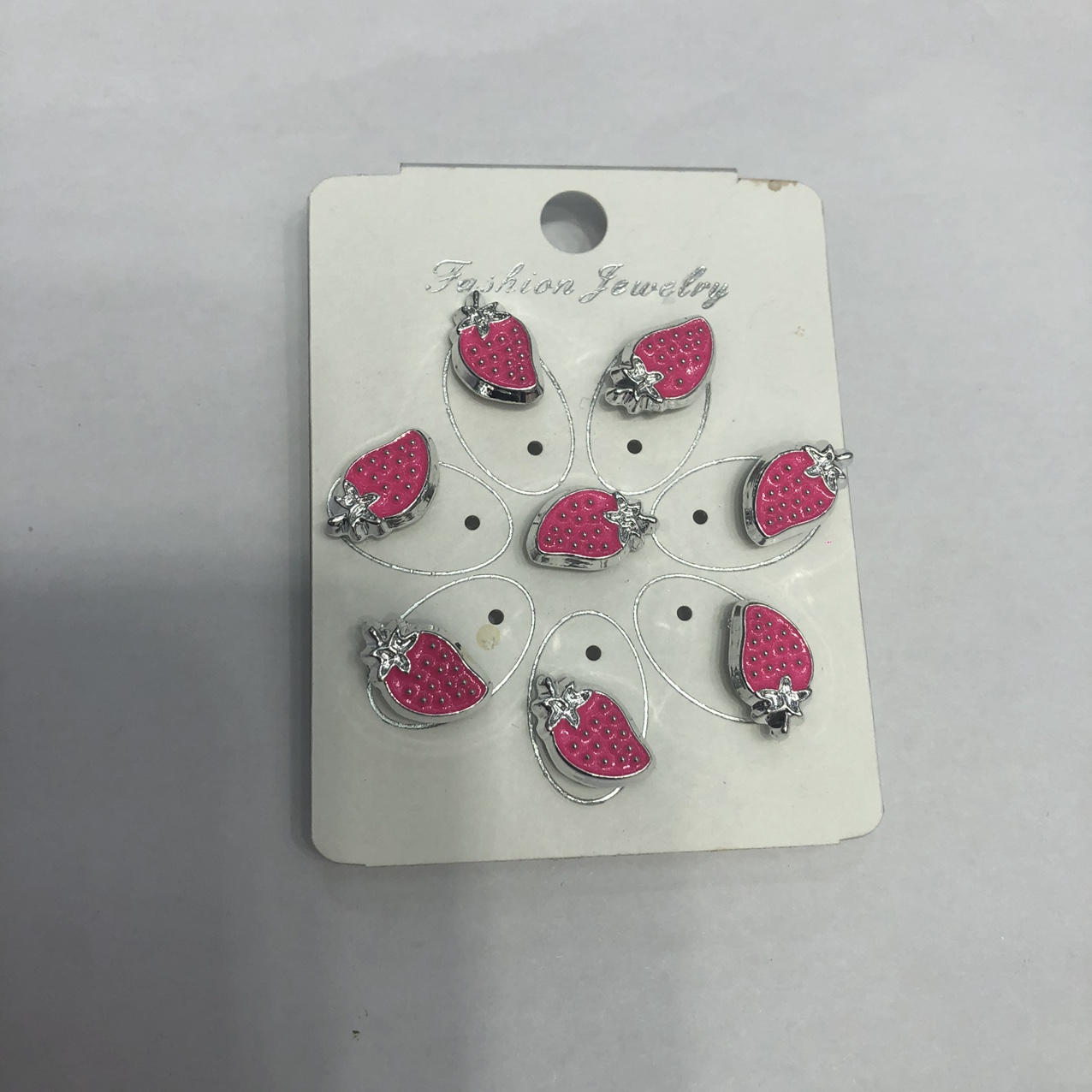 Strawberry imitation slip button dress chest button pin accessories anti-exposure button simple invisible button