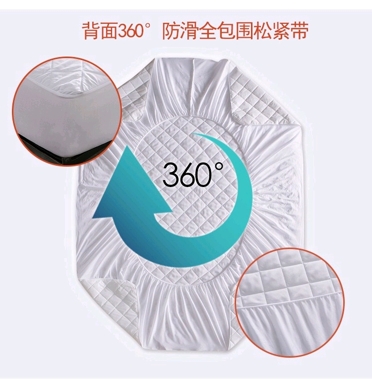 Aliexpress cross-border exclusive waterproof bedspread, high-elasticity brushed cotton-padded Simmons protective cover detail image 4