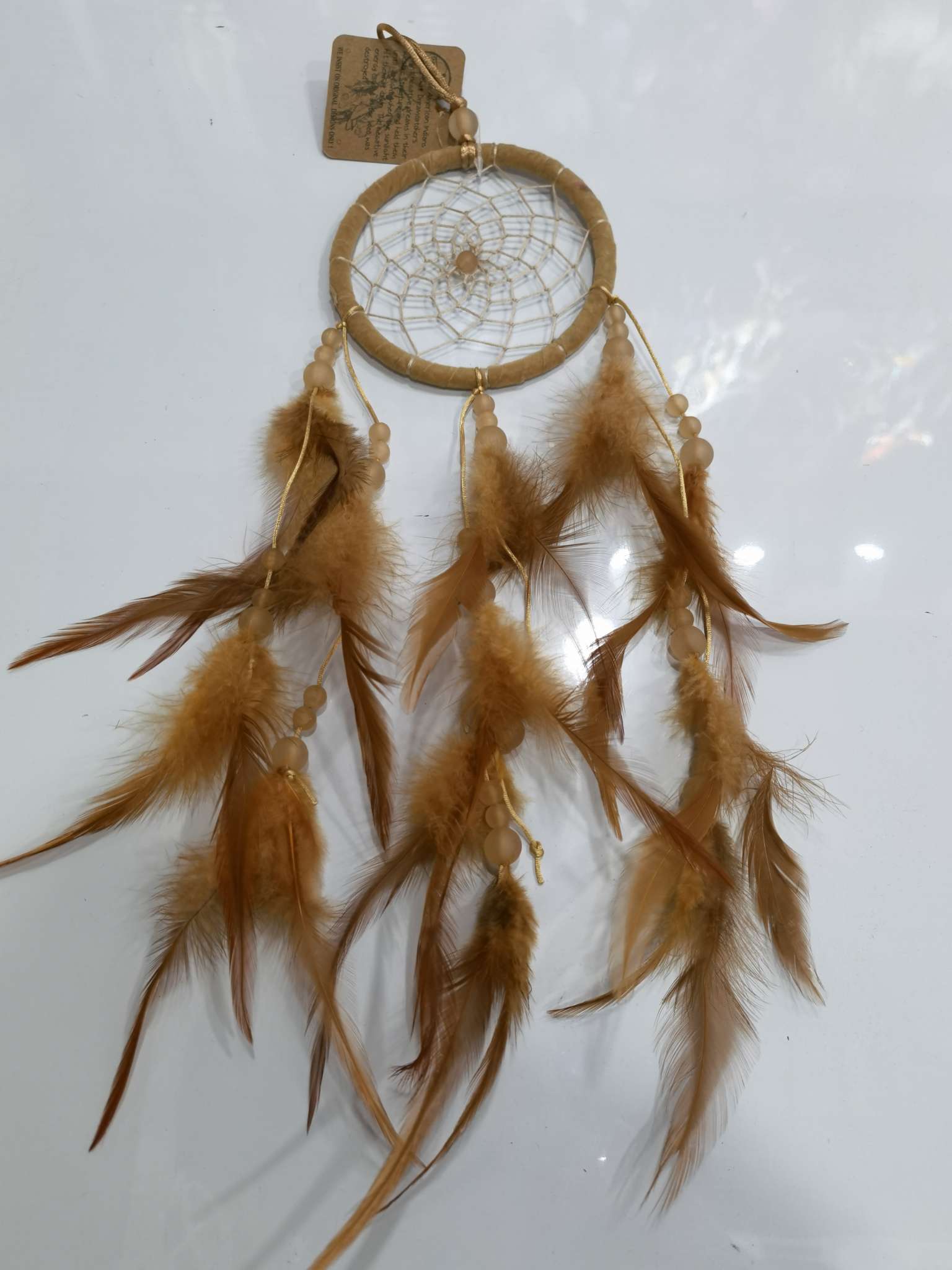 创意蓝色少女心装饰物印第安风捕梦网挂饰手工编织详情图3