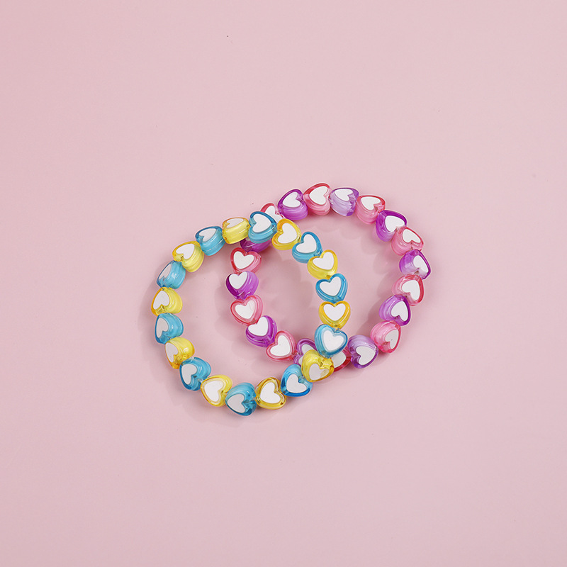 "Love Children's bracelet, acrylic color creative beaded, girls' bracelet, baby jewelry factory direct supply. Application Scenario