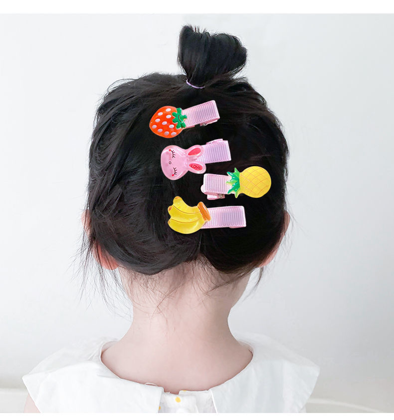 Children's hair clip set, handmade clip bag, fabric hair clip, side clip, bangs clip, baby broken hair clip, no damage to hair detail image 6