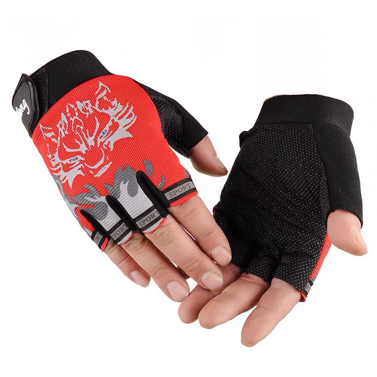 Half finger gloves for men summer thin breathable non-slip driving mountaineering sports outdoor training miss finger fishing gloves for women