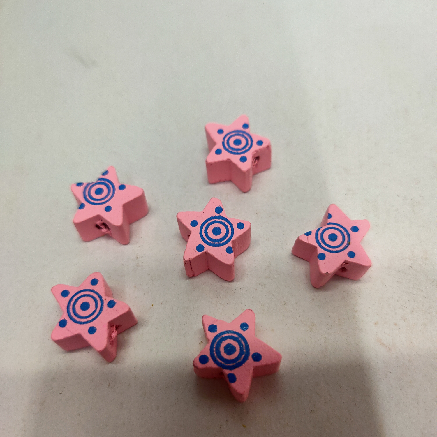 Manufacturers direct sales of wooden accessories thick five-pointed star pink thumbnail