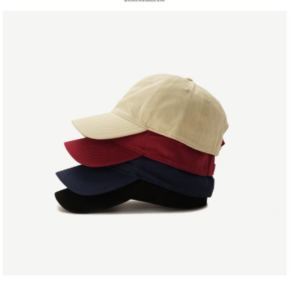 The new Khmer baseball cap is a popular, simple and versatile style. It's a Korean-style casual solid color baseball cap and a men's curved brim cap detail image 3