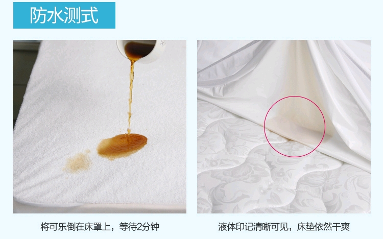 Aliexpress cross-border exclusive waterproof bedspread, high-elasticity brushed cotton-padded Simmons protective cover detail image 9