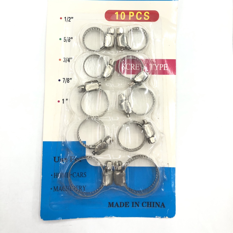 Throat clamp buckle multi-piece set with complete specifications