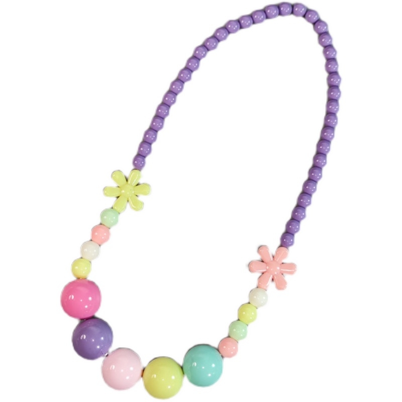 Kids Accessories Little Girls Girls Accessories Cute flowers Candy colored beads necklace