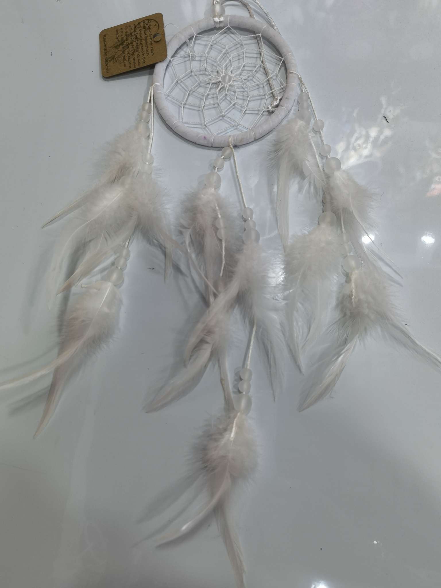 创意蓝色少女心装饰物印第安风捕梦网挂饰手工编织详情图2