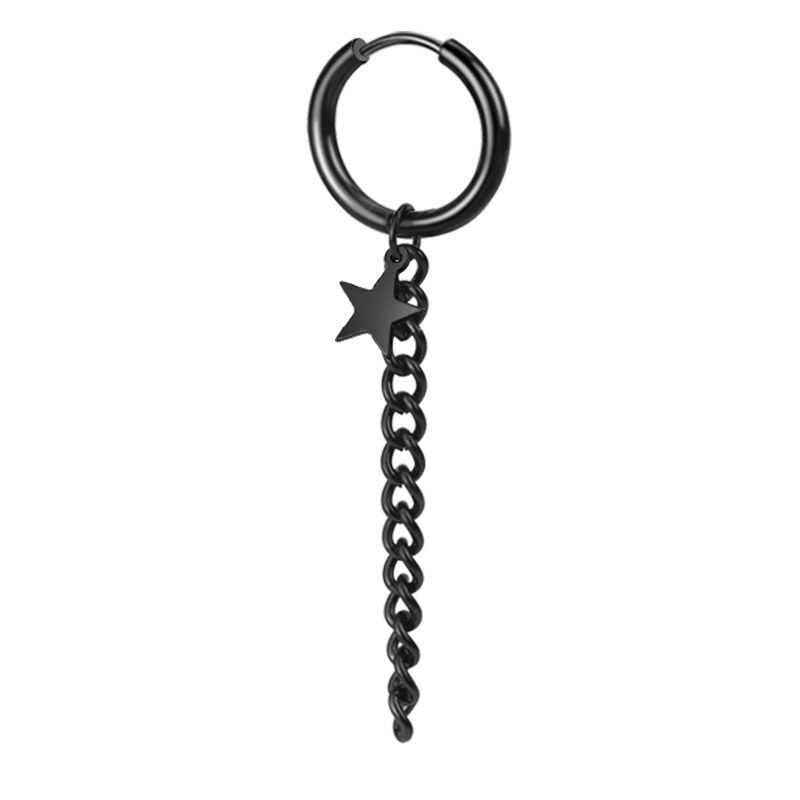 潮流黑色链条五星
