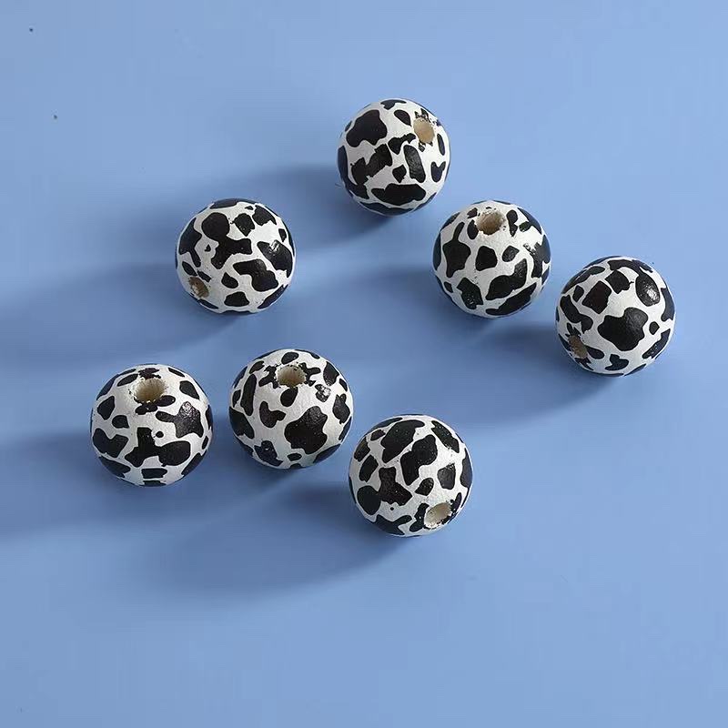 diy printed black and white pattern beads Application Scenario
