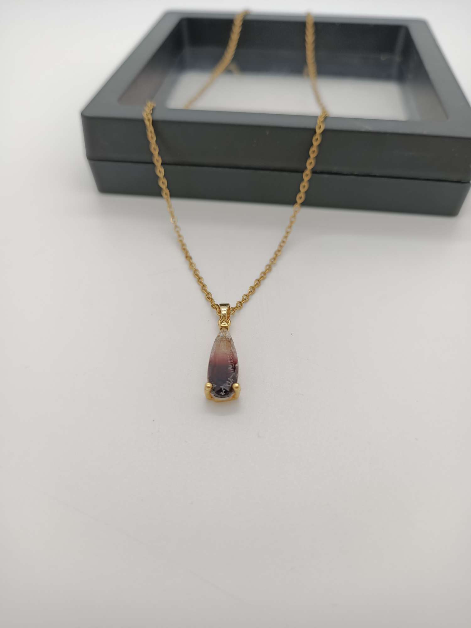 Water drop necklace details Picture