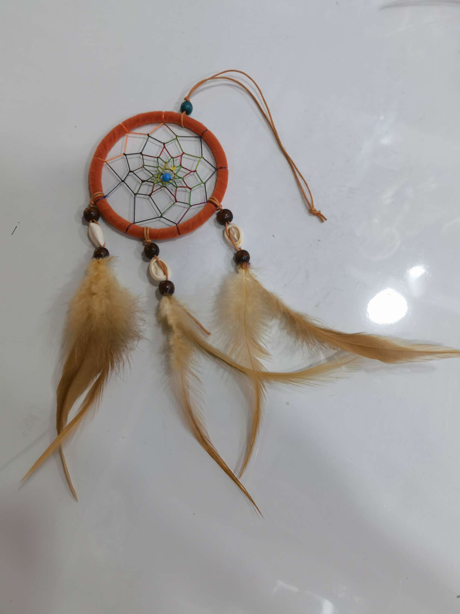 ins创意DIY手工编织少女心蓝色梦幻捕梦网风铃挂饰详情图2