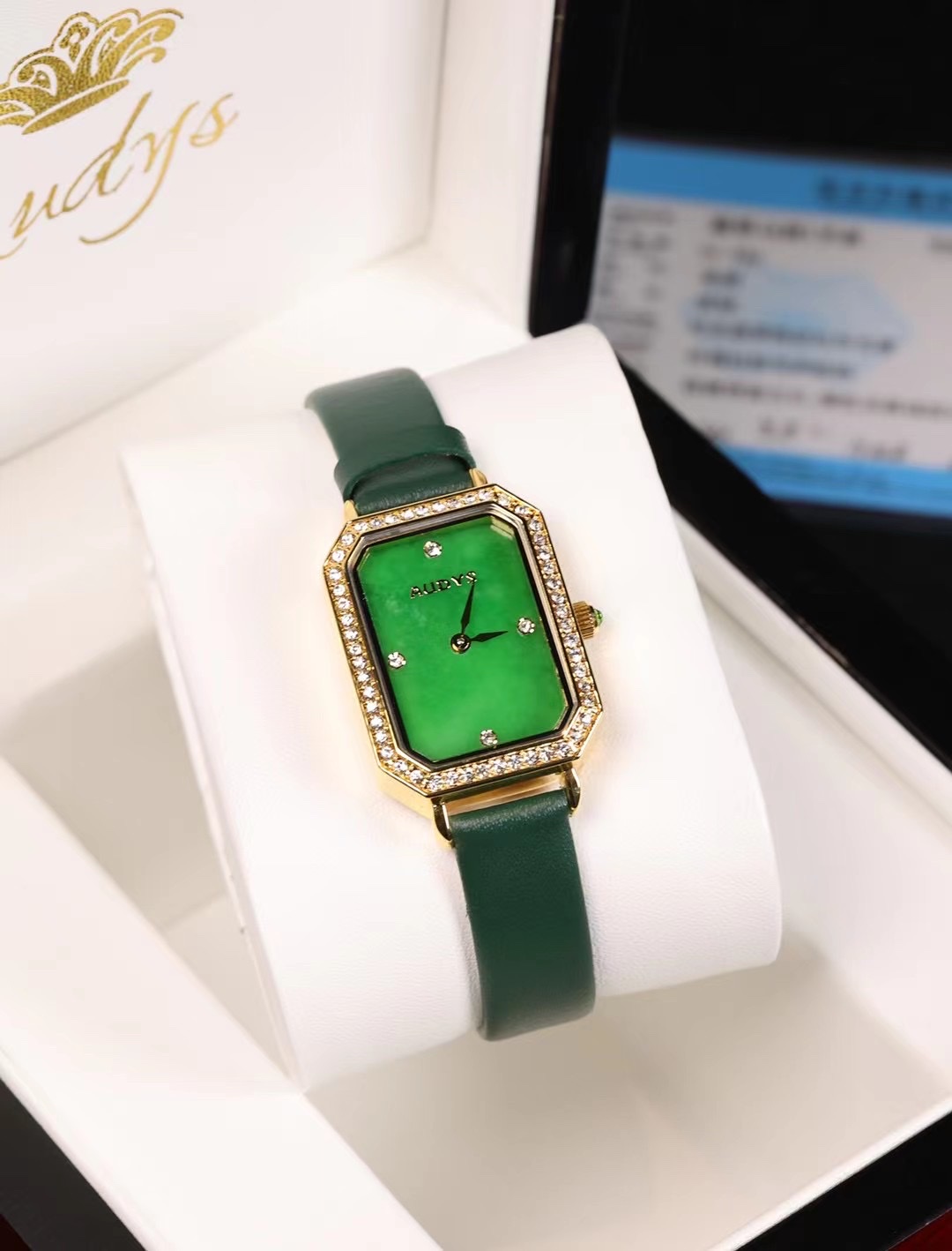 Jade Watch 2 New Poli 075 hot belt women's watch Wine barrel leather retro women's watch fashion waterproof details Picture