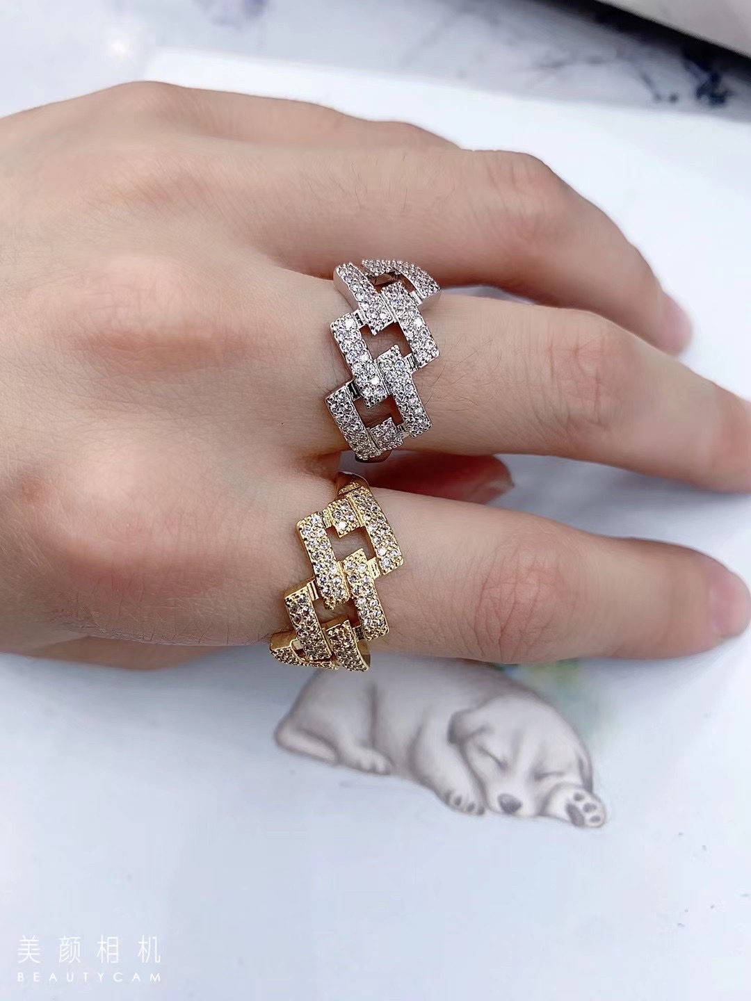 Square woven ring details Picture