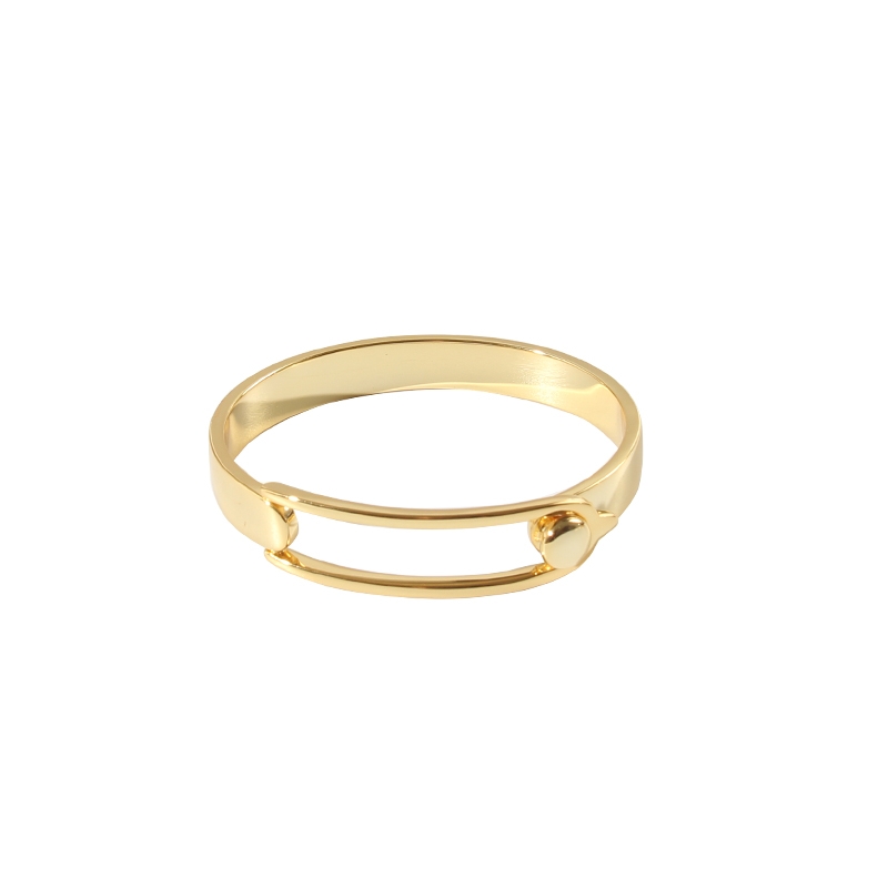 judy's unique design of a copper gold-plated, light luxury and high-end open bracelet for women, a new original European and American style bracelet on Instagram Specification image