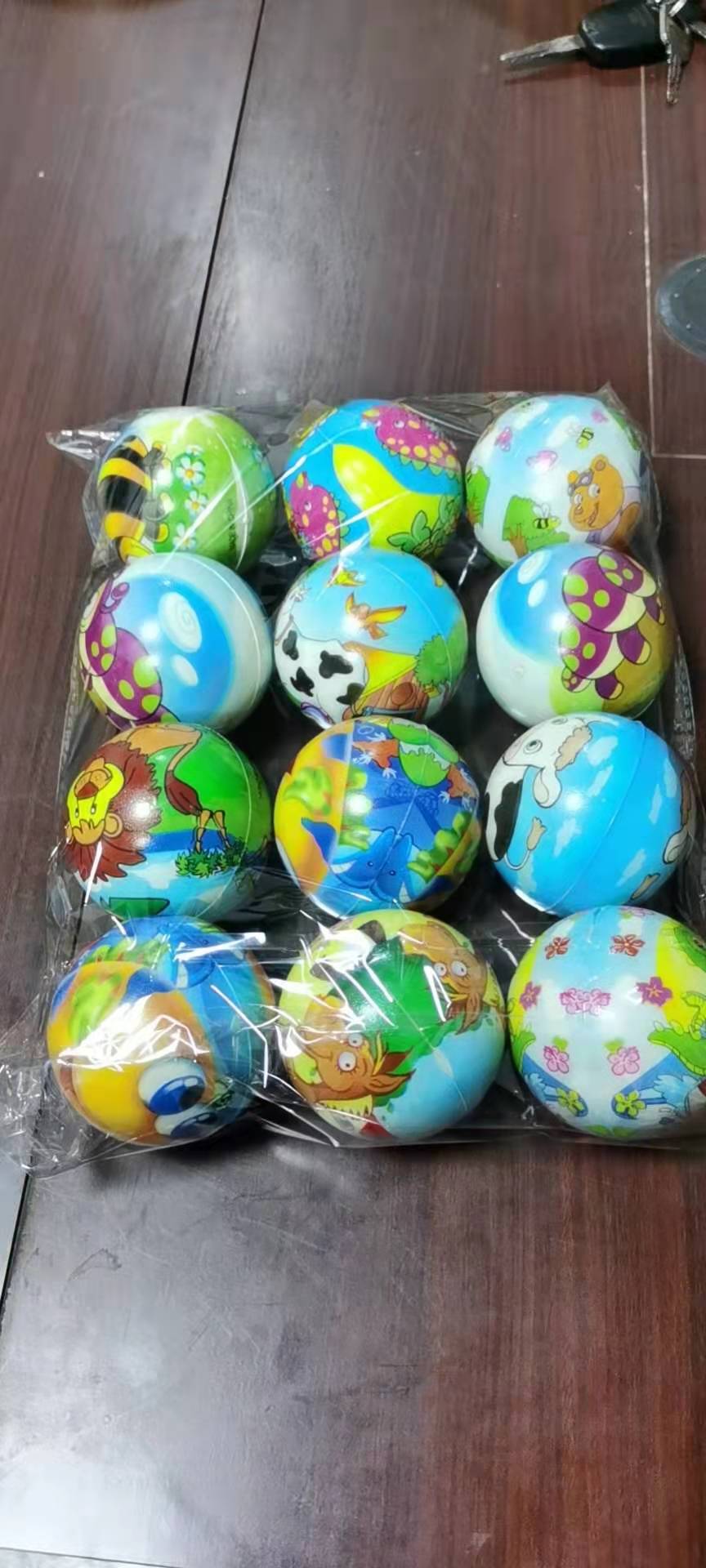 6.3pu ball football small flower digital mixed style football Old style smiling face, blue ball tennis ball baseball, sponge foam elastic ball children's toys, can be mixed with designated patterns Item Picture