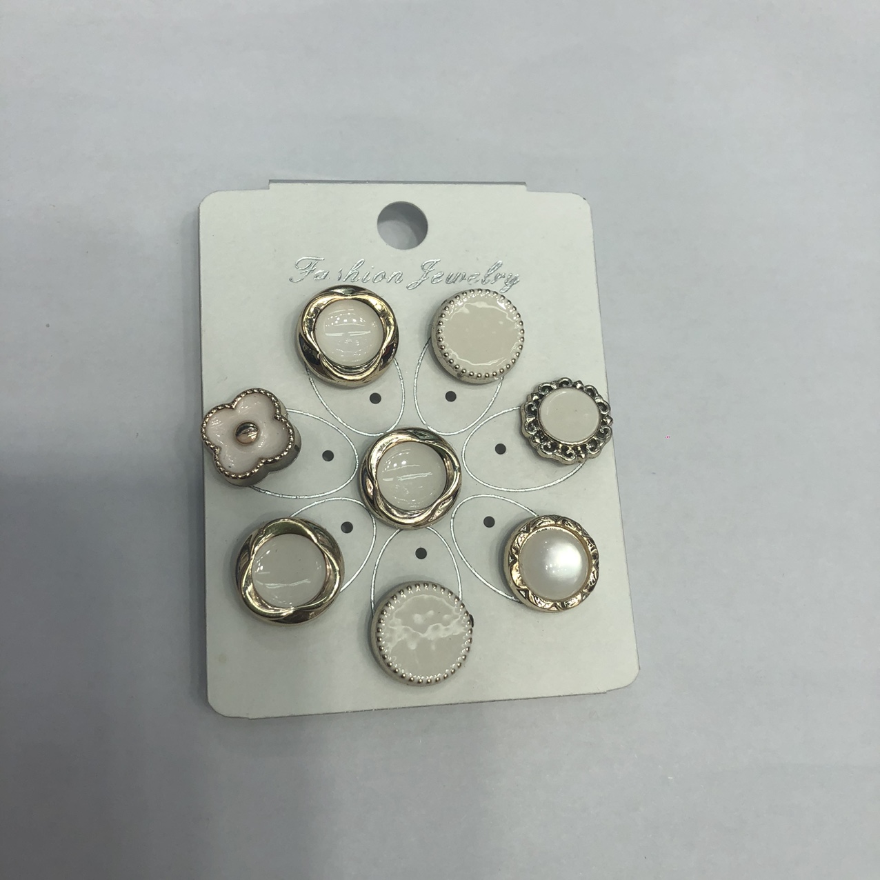 Mixed drip oil white imitation slip button Dress chest button pin accessories anti-exposure button simple invisible button