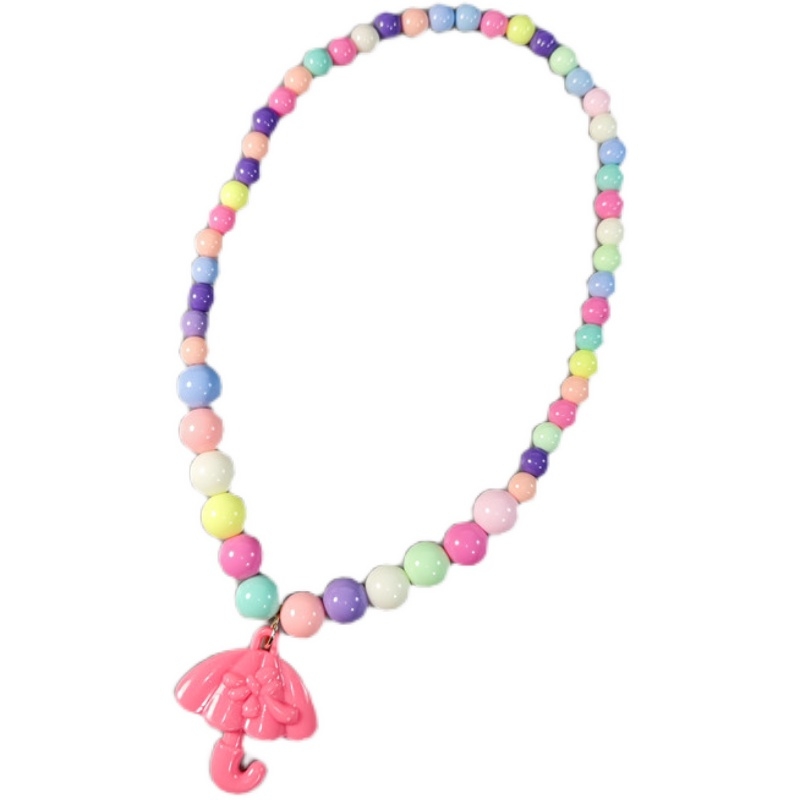 Accessories for Kids and girls Cute candy colored umbrella Bead necklace