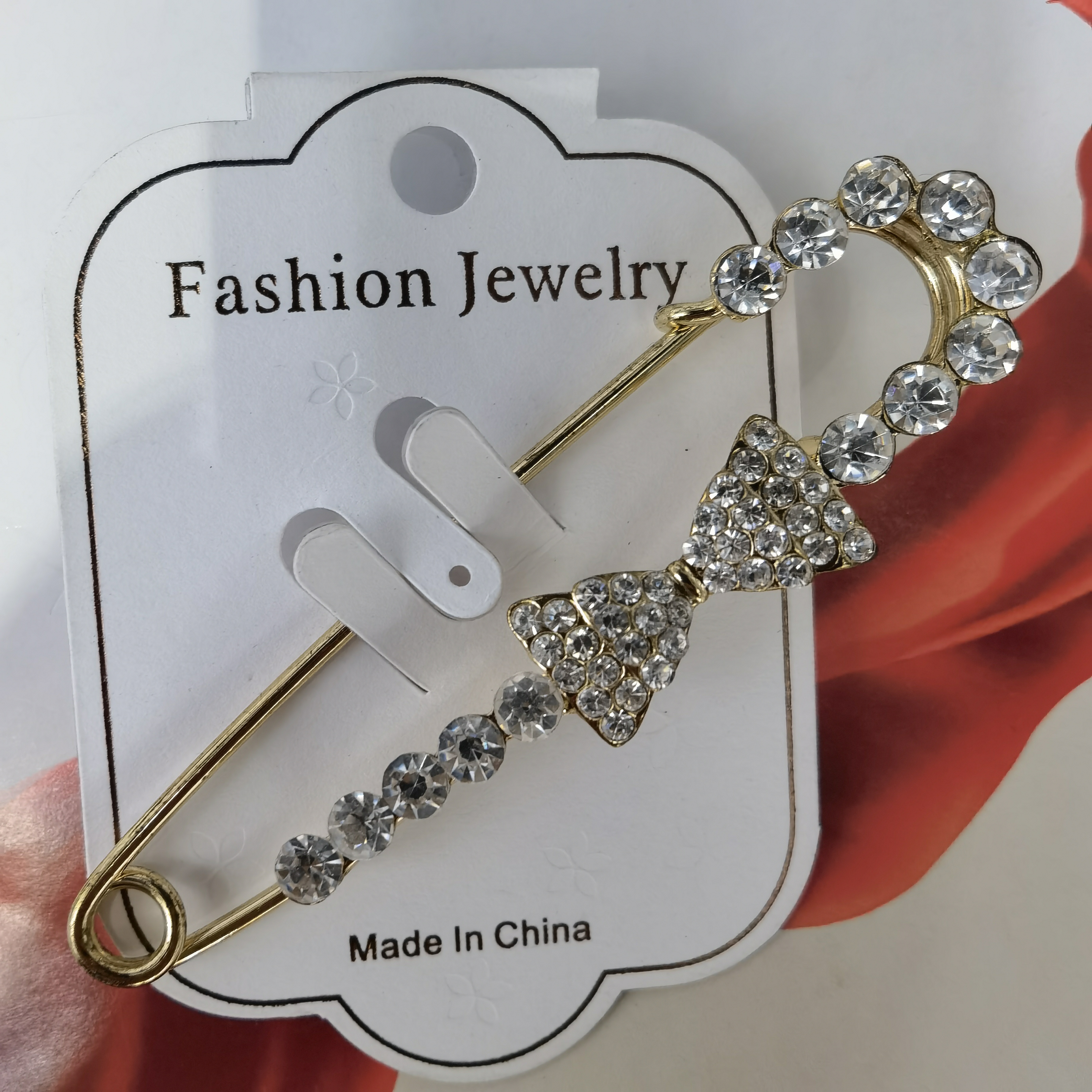 Bow large pin sweater jacket accessories