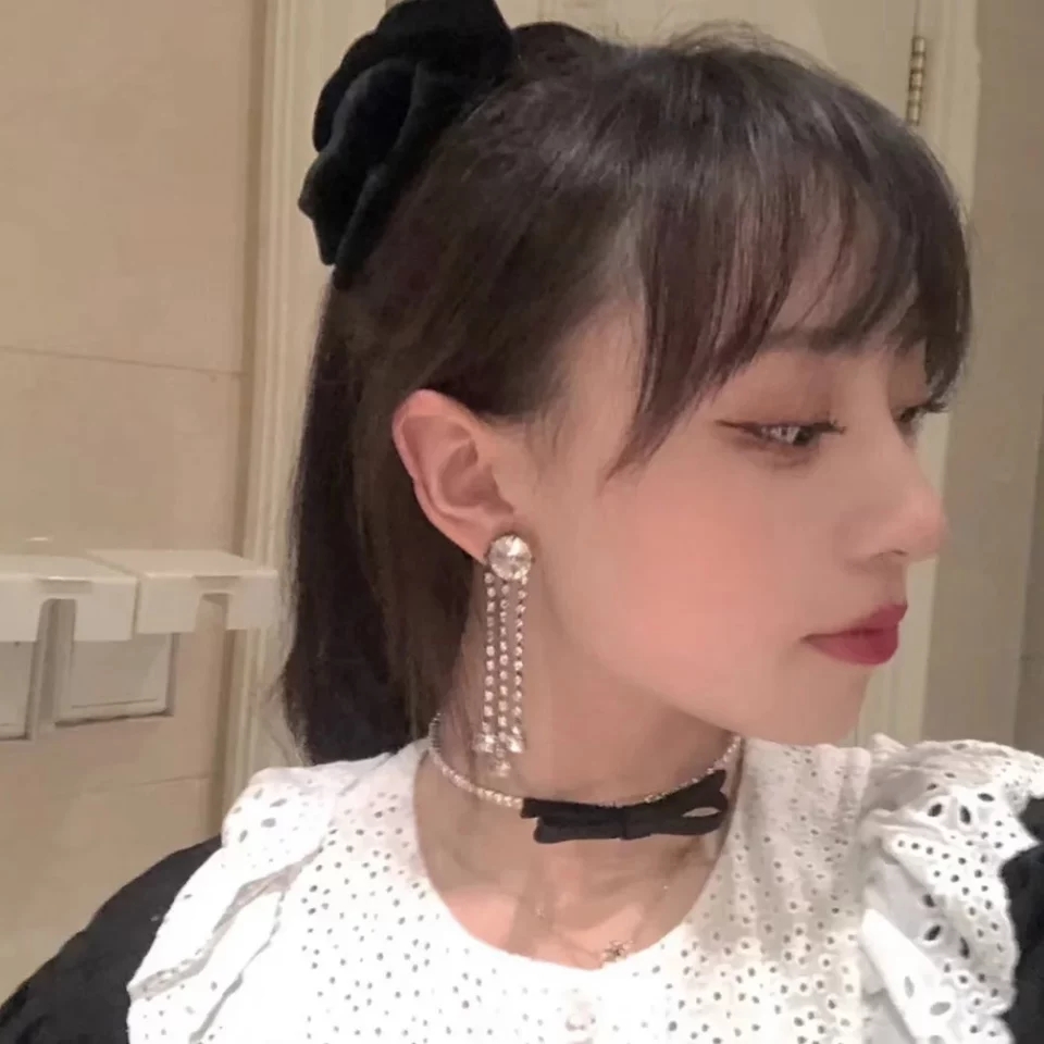 日韩蝴蝶结闪钻锁骨链choker项圈装饰简约圆环颈链网红女个性项链