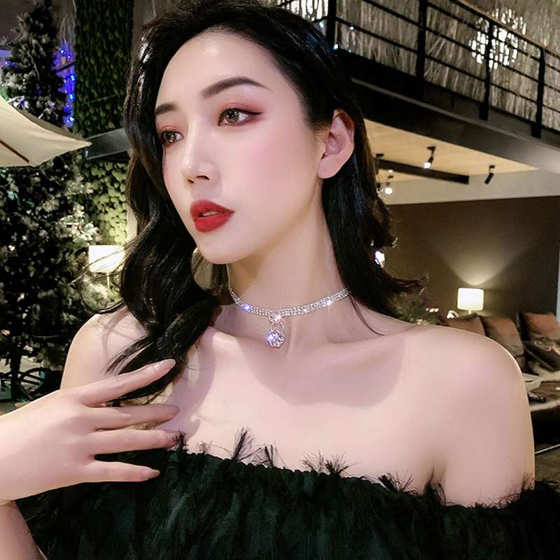 choker颈链锁骨链日韩网红ins个性颈带脖子饰品短款水晶女士项链详情图5