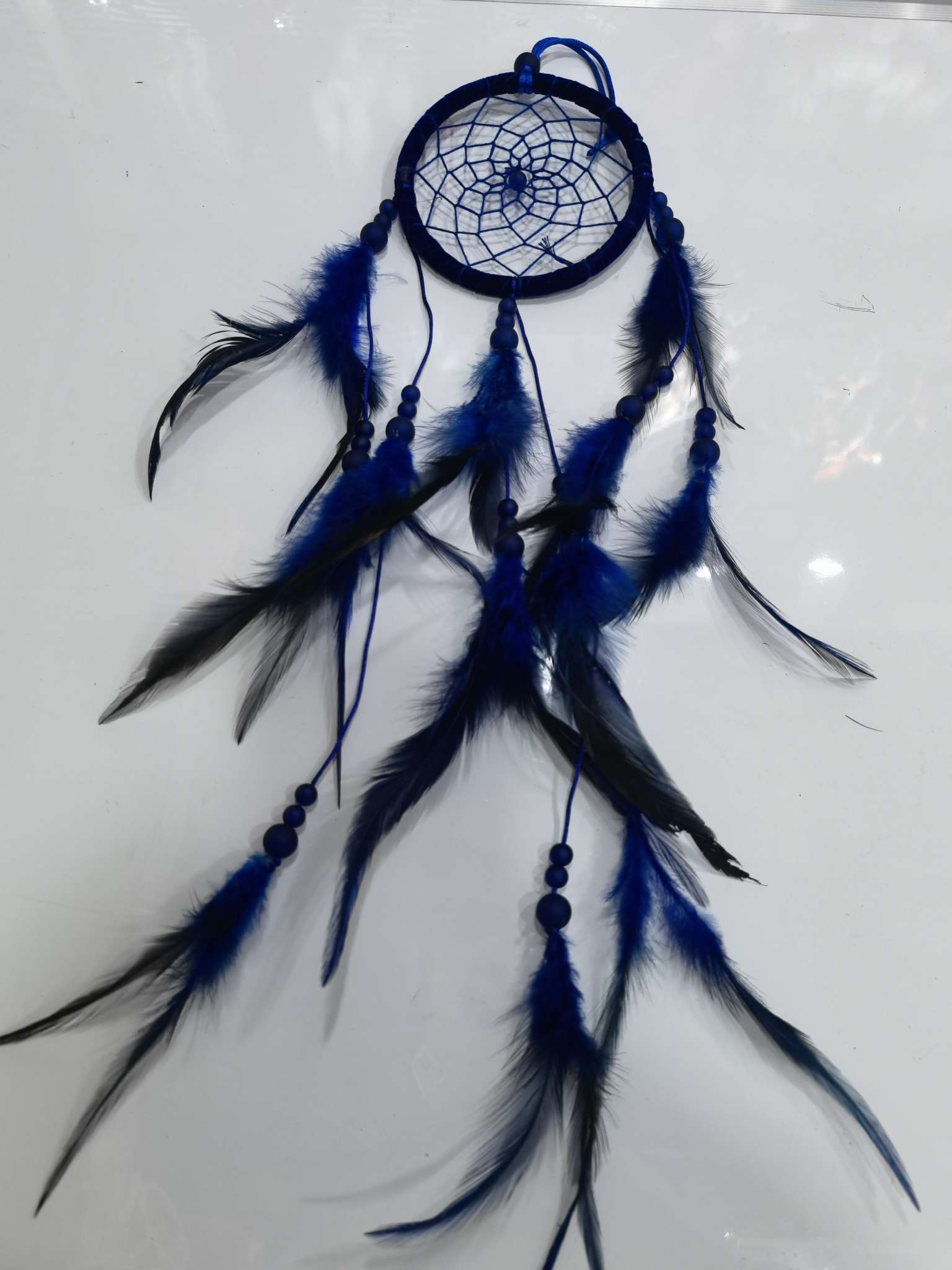 创意蓝色少女心装饰物印第安风捕梦网挂饰手工编织详情图6