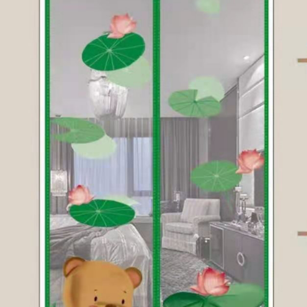 压边印花磁性软纱门防蚊  防虫