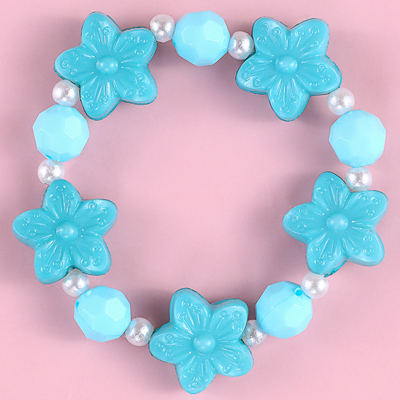 Flower flower children's natural style small flower acrylic bead girls' bracelet manufacturer supply, customizable accessories available Application Scenario