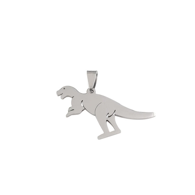 Amazon's new hiphop titanium steel dinosaur pendant Creative animal men's stainless steel hiphop necklace