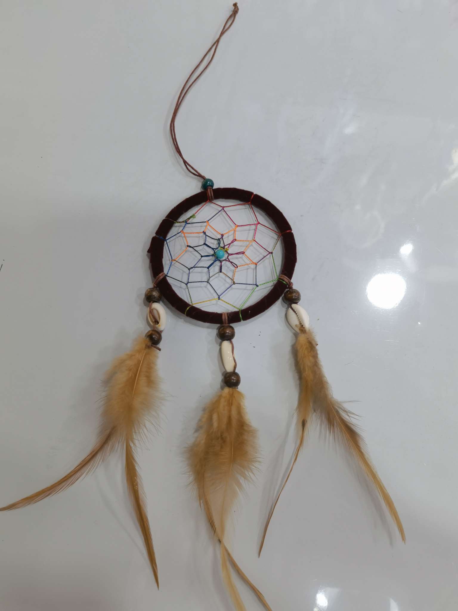 ins创意DIY手工编织少女心蓝色梦幻捕梦网风铃挂饰详情图3