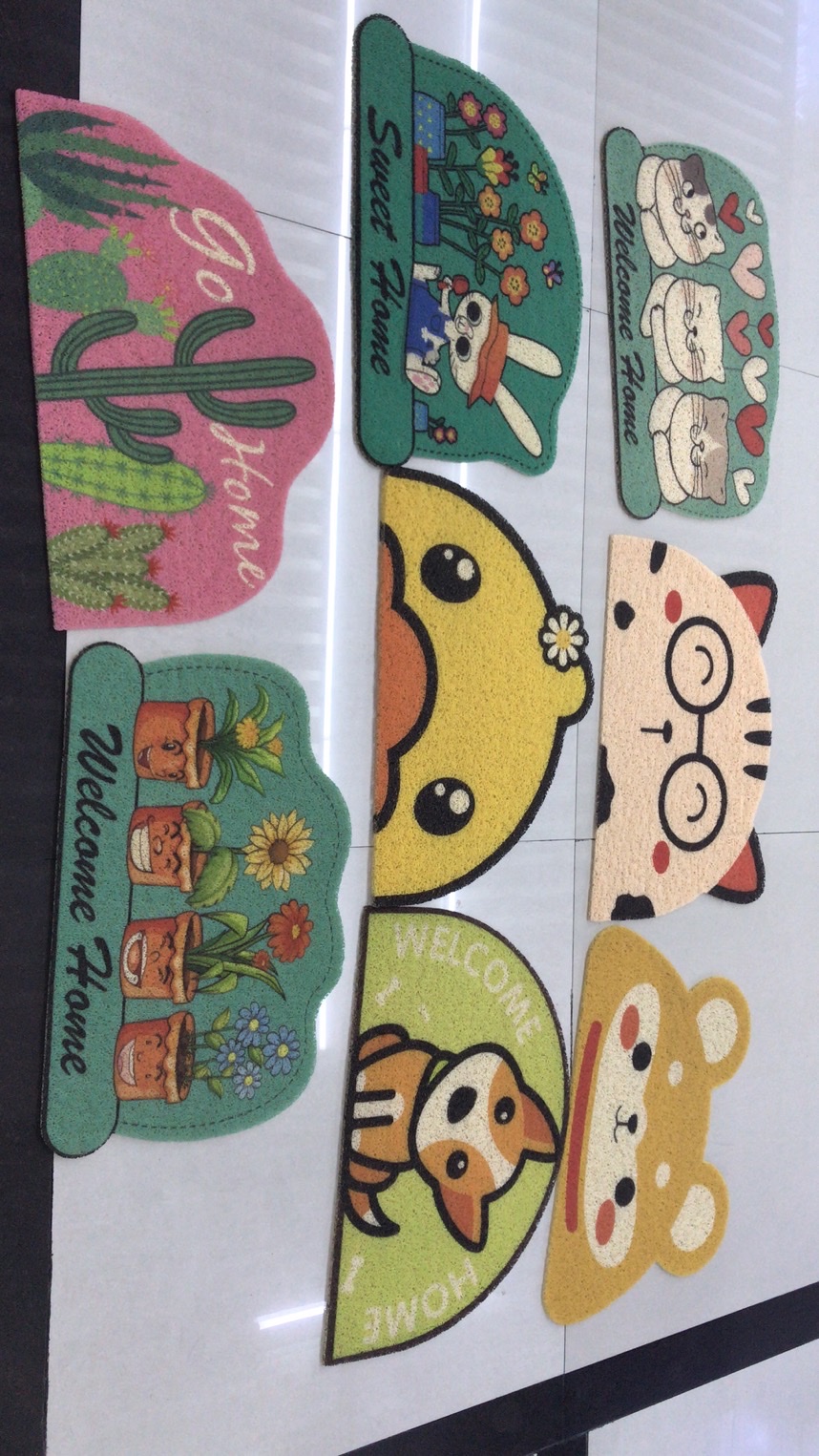 40*60cm 丝圈异形垫白底实物图