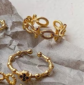 328 new recommended light retro style Korean jewelry niche design sense fashion personality simple senior sense ins trend high-quality ring ladies ring wholesale thumbnail