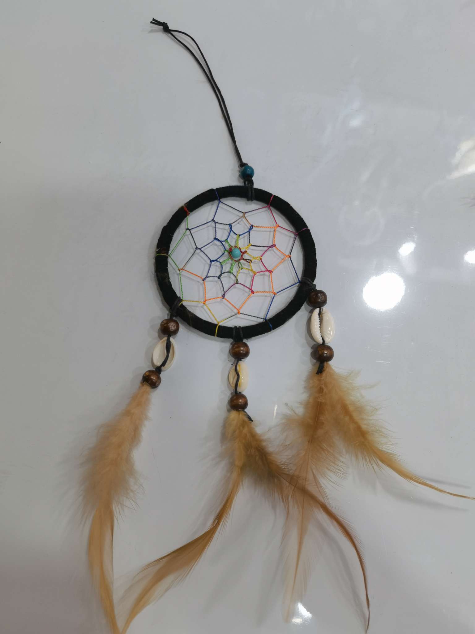 ins创意DIY手工编织少女心蓝色梦幻捕梦网风铃挂饰详情图1