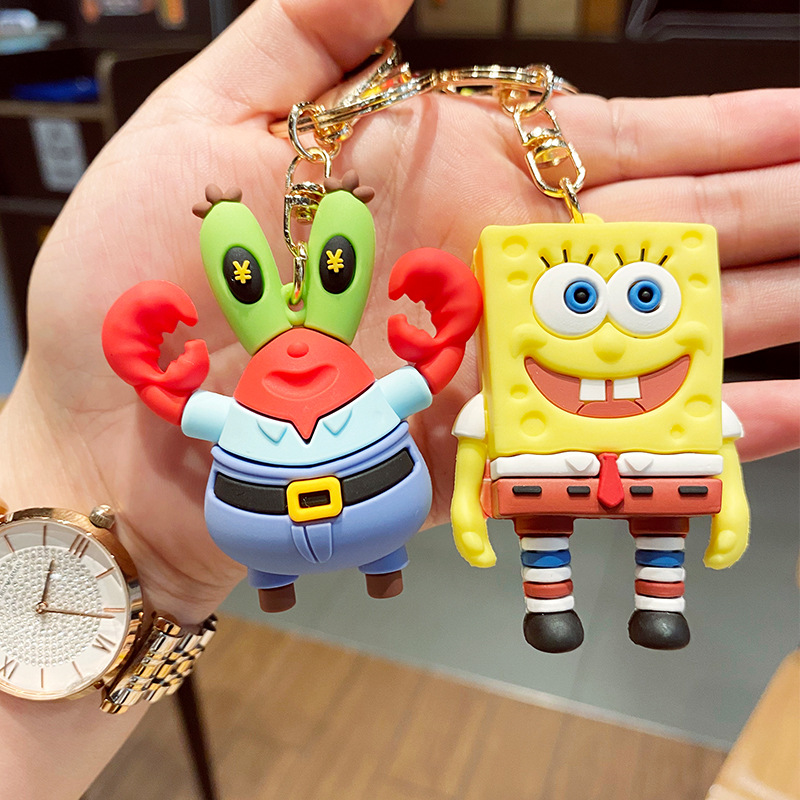 网红创意可爱卡通书包挂件动漫钥匙扣环男女汽车钥匙链义乌批发
